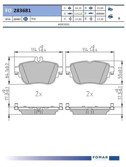 Brake Pad Set, disc brake